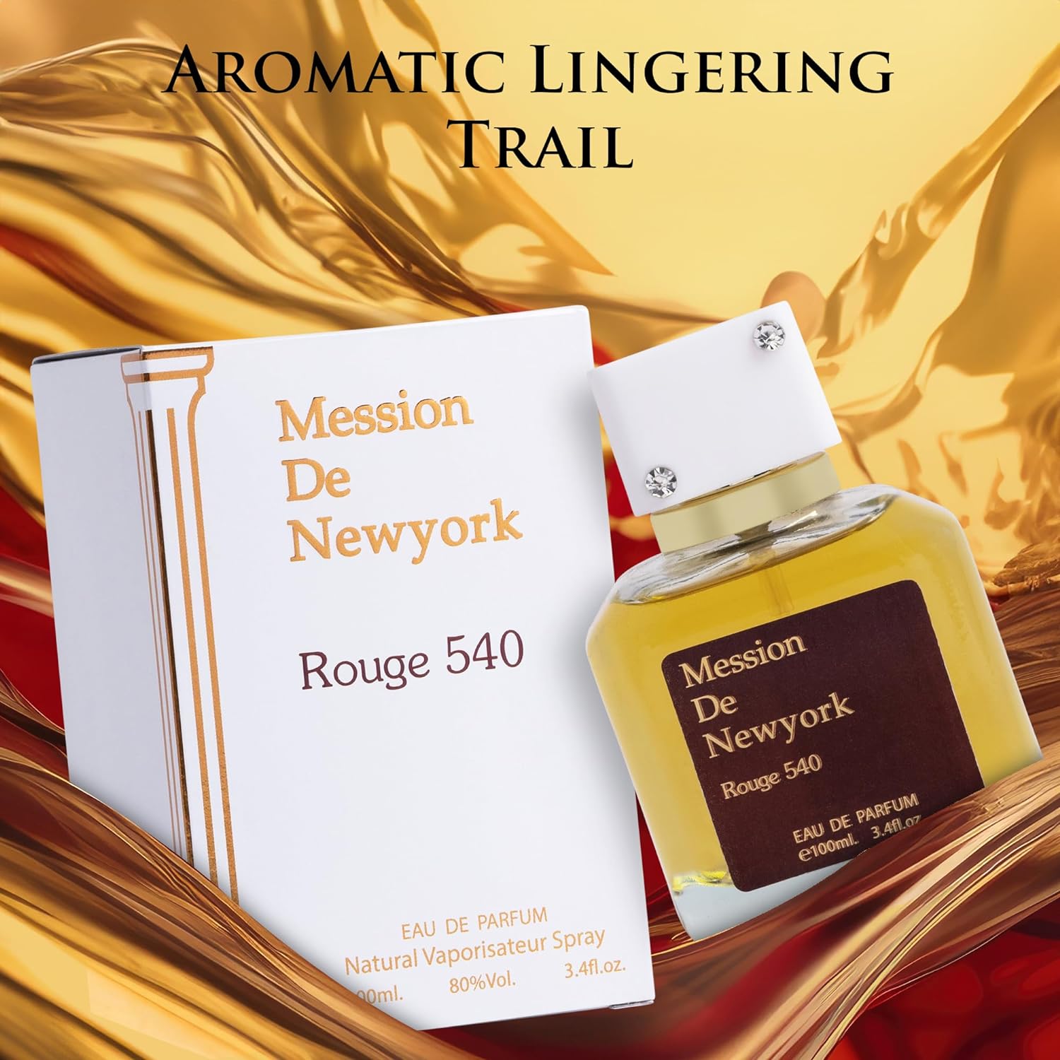 Mession De New York Rouge 540 Unisex Perfume 3.4 oz - Warm & Spicy Perfume Long - Lasting Luxury Fragrance | NovoGlow