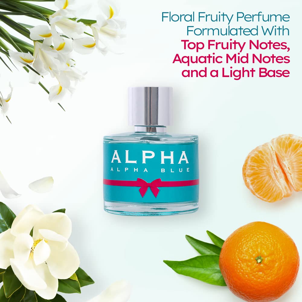 Alpha Blue Perfume for Women 3.4 oz – Fruity Floral Perfume | NovoGlow