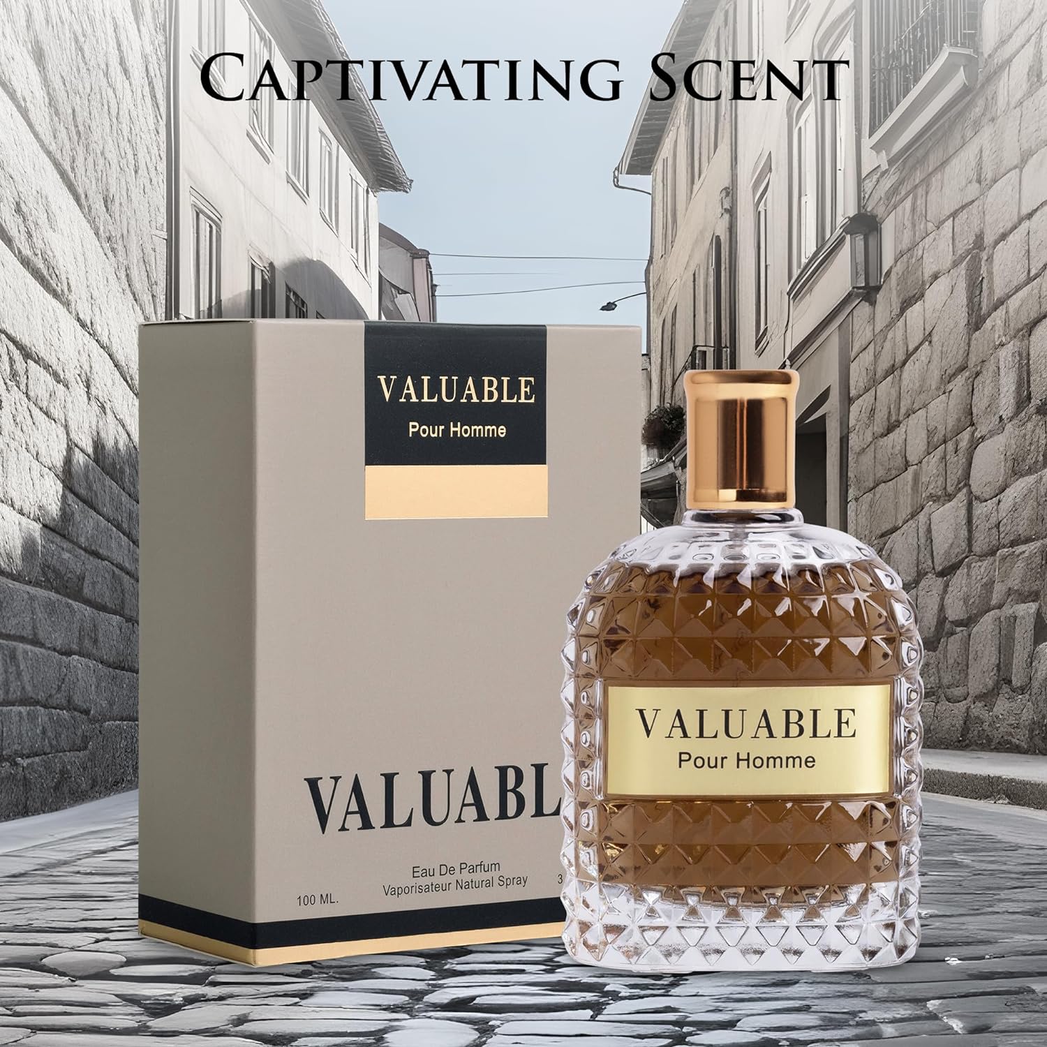 Valuable Pour Homme Cologne for Men 3.4 oz - Bold Masculine Vetiver Scent | NovoGlow