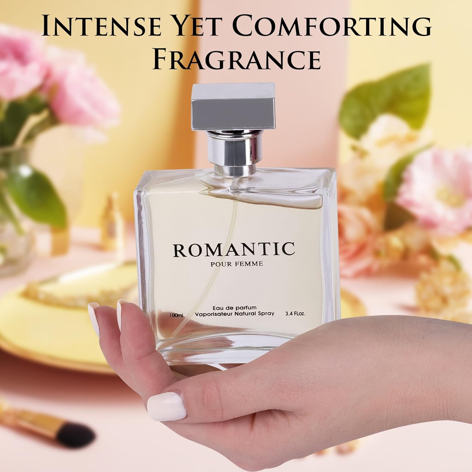 Romantic Pour Femme Perfume for Women 3.4 oz -  Clean, Fresh & Floral Scent | NovoGlow