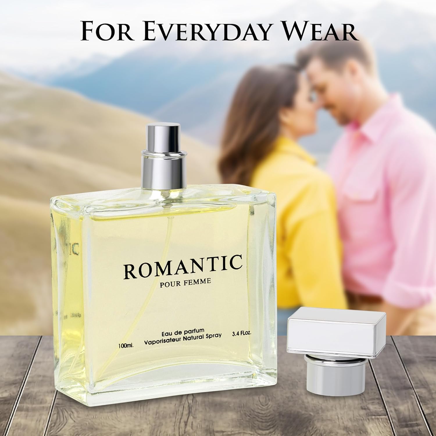 Romantic Pour Femme Perfume for Women 3.4 oz -  Clean, Fresh & Floral Scent | NovoGlow