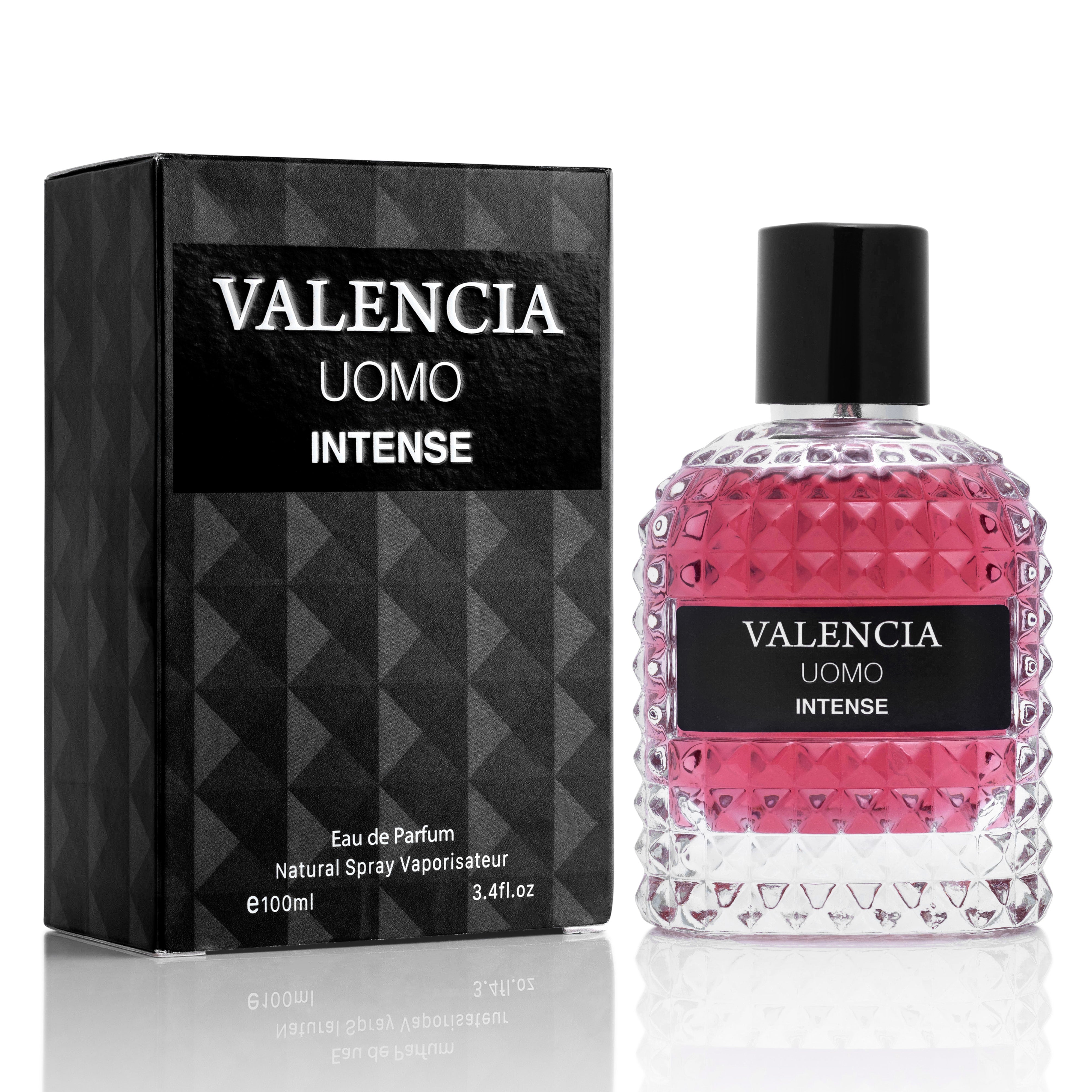 Valencia UOMO Intense Cologne for Men 3.4 oz - Rich & Sophisticated Vanilla Vetiver Scent | NovoGlow