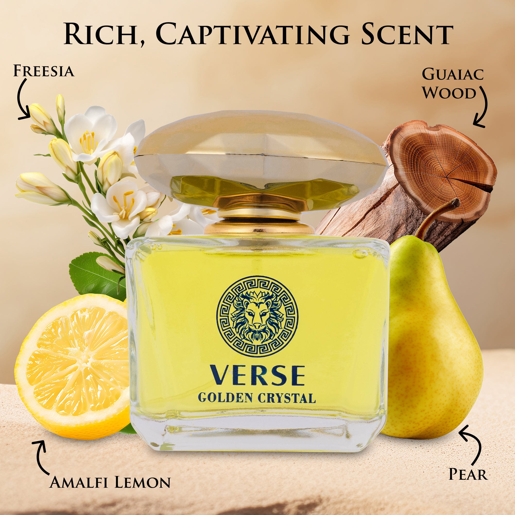 Verse Golden Crystal Perfume for Women 3.4 oz - Luminous