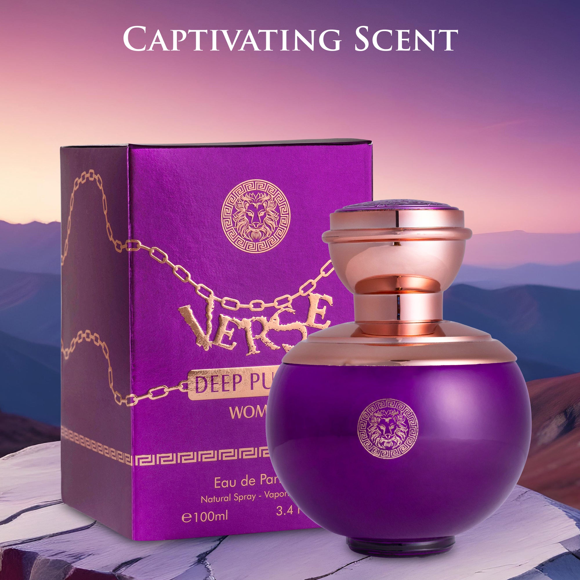 Verse Deep Purple Perfume for Women 3.4 oz - Elegant Floral - Fruity Scent | NovoGlow