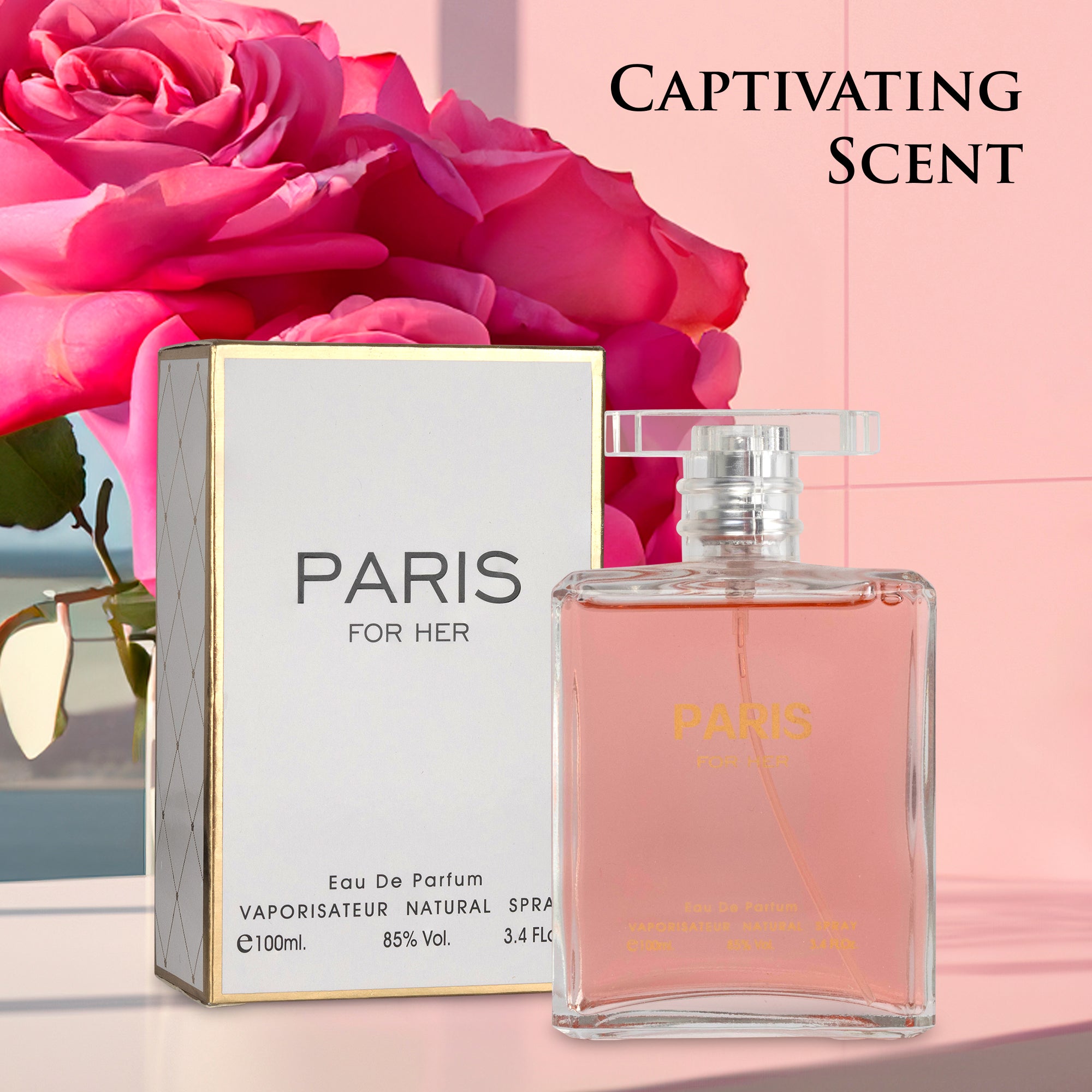 Paris For Her Perfume for Women 3.4 Oz – Sparkling Oriental Floral Scent | NovoGlow
