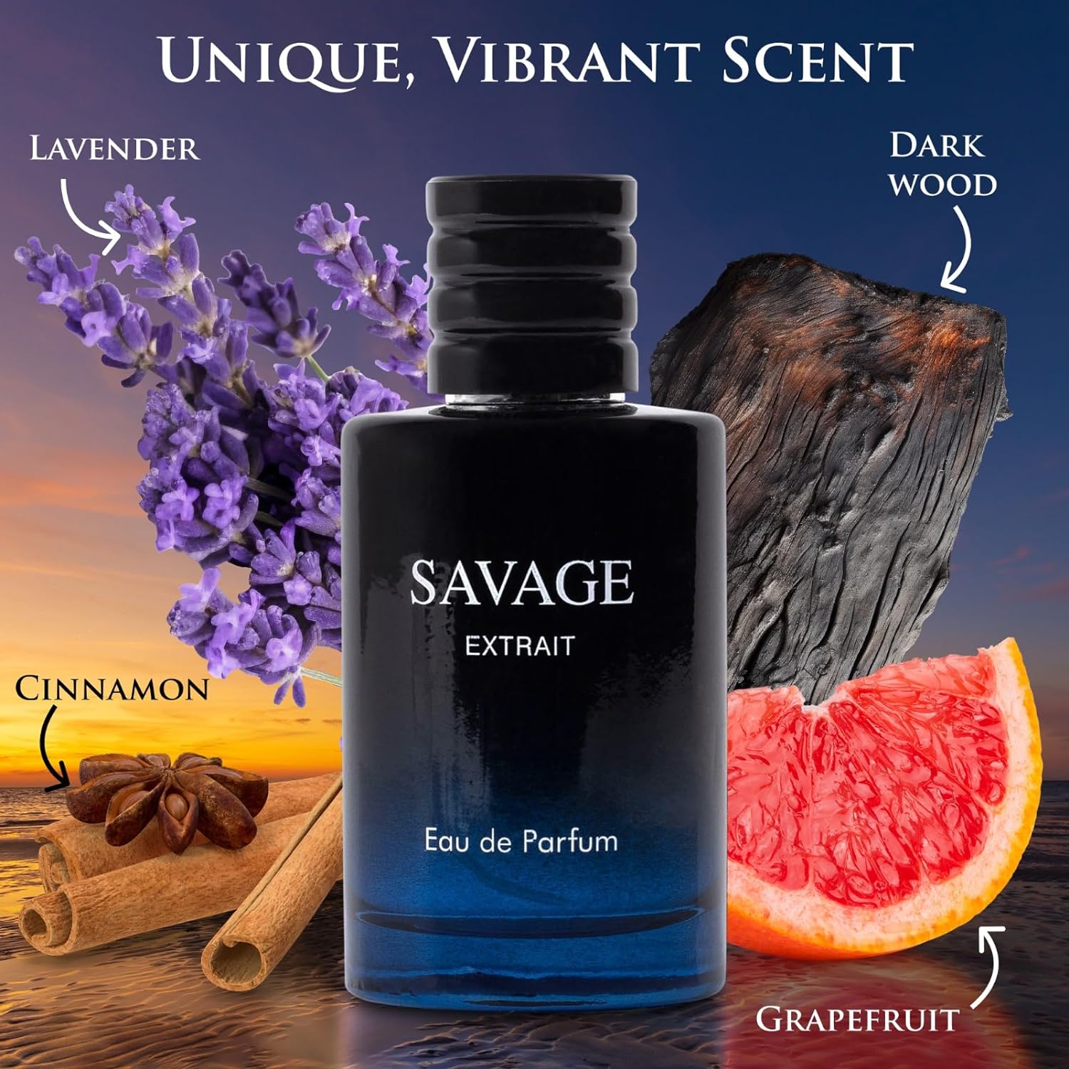 Savage Extrait Men’s Fragrance by NovoGlow - 3.4 oz Perfume | Warm, Spicy &amp; Seductive Scent | Long-Lasting Cologn