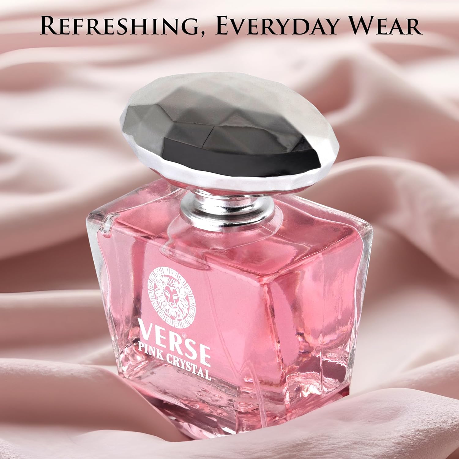 Verse Pink Crystal Women’s Fragrance by NovoGlow - 3.4 oz Perfume | Romantic &amp; Indulgent Scent | Long-Lasting for Women