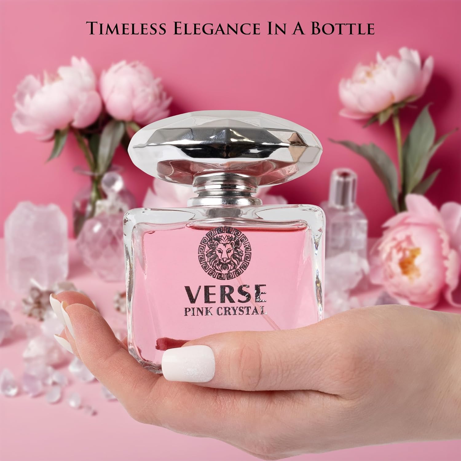 Verse Pink Crystal Women’s Fragrance by NovoGlow - 3.4 oz Perfume | Romantic &amp; Indulgent Scent | Long-Lasting for Women