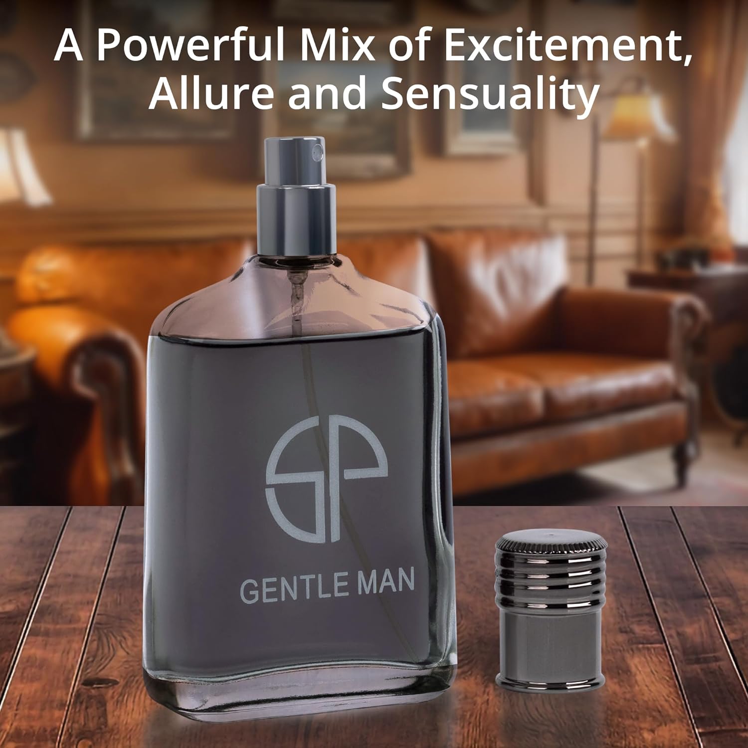 Gentleman Men’s Fragrance by NovoGlow - 3.4 oz Perfume | Warm and Floral Harmony Scent | Long-Lasting Cologne