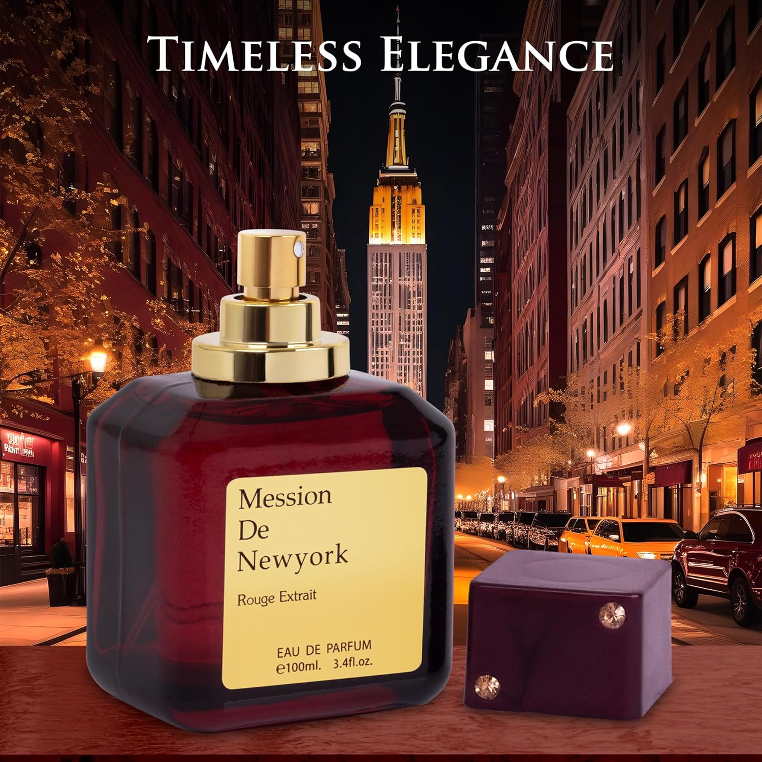 Mession De New York Rouge 540 by NovoGlow - 3.4 oz Unisex Perfume | Warm &amp; Spicy Scent | Long-Lasting Luxury Fragrance