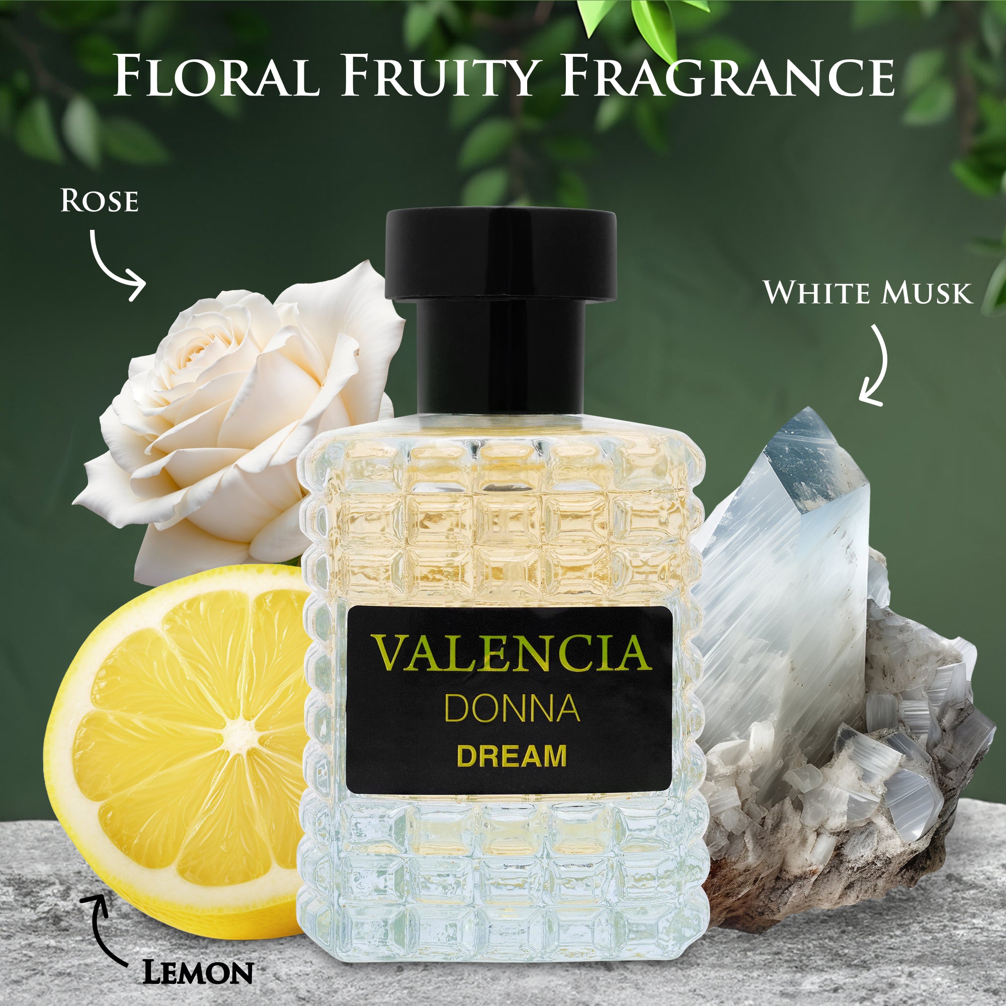 Valencia Donna Dream Women’s Fragrance by NovoGlow - 3.4 oz Perfume | Enchanting Citrus &amp; Floral Scent | Long-Lasting for Women