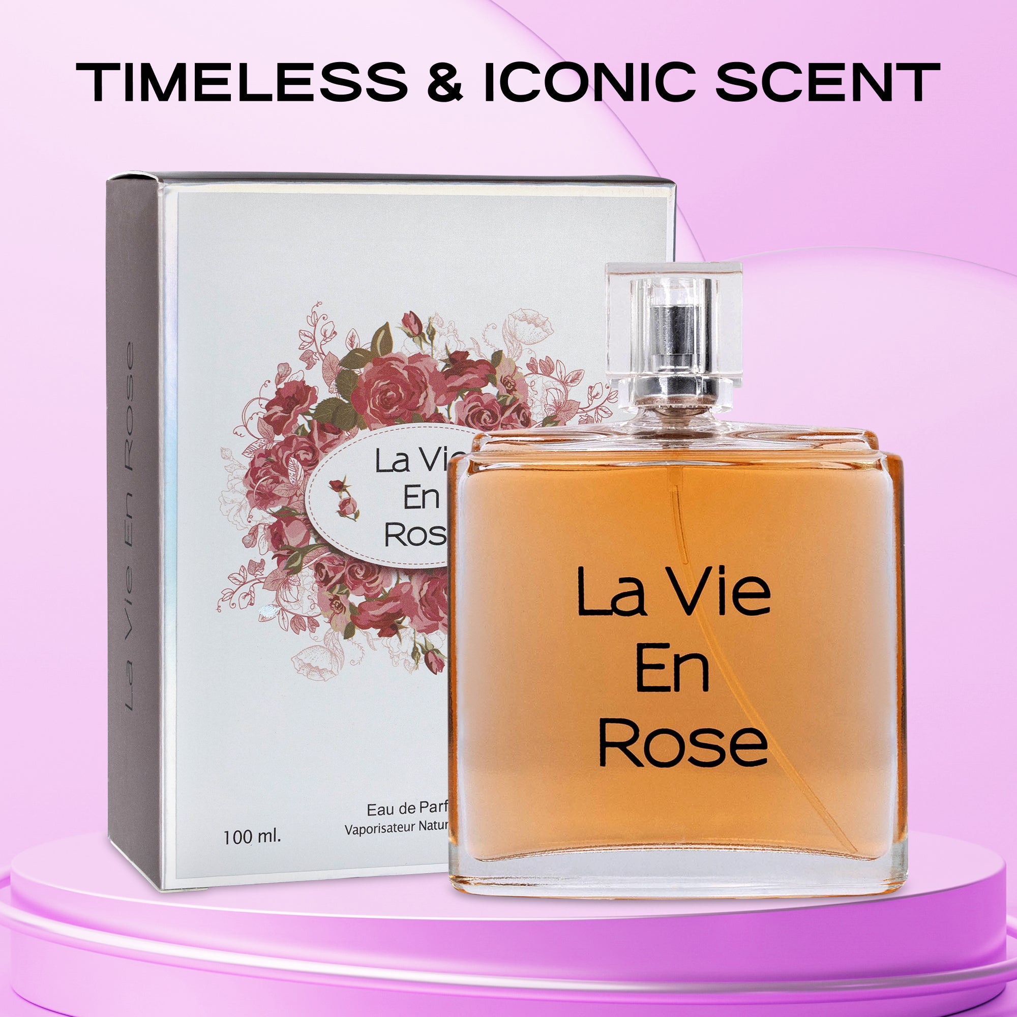 La Vie en Rose Women’s Fragrance by NovoGlow - 3.4 oz Perfume | Versatile Floral Scent | Long-Lasting for Any Occasion