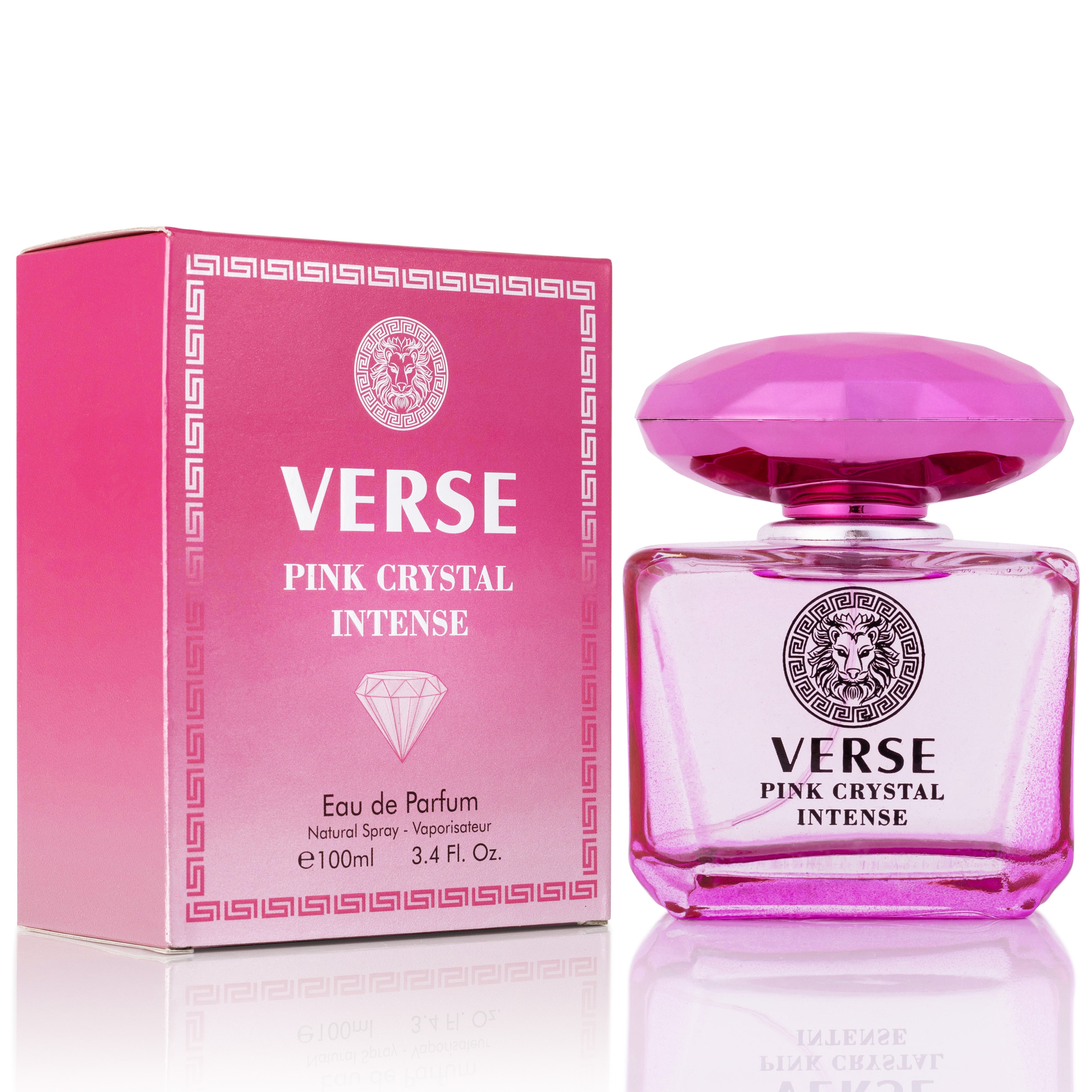 Verse Pink Crystal Intense by NovoGlow - 3.4 oz Perfume | Radiant &amp; Sophisticated Floral Scent | Long-Lasting Fragrance