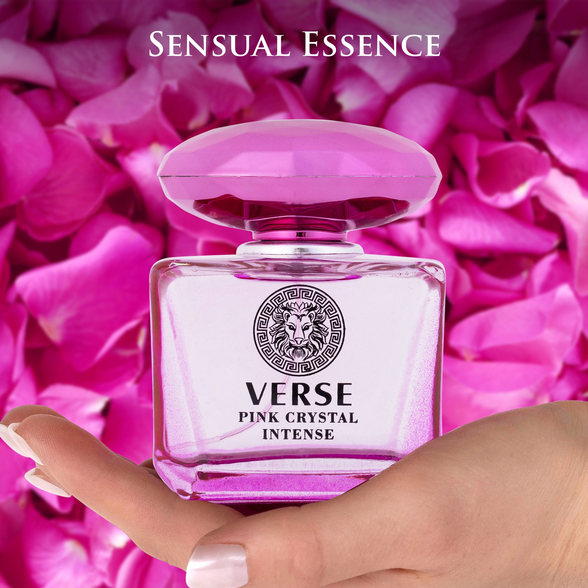 Verse Pink Crystal Intense by NovoGlow - 3.4 oz Perfume | Radiant &amp; Sophisticated Floral Scent | Long-Lasting Fragrance